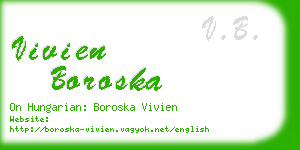 vivien boroska business card